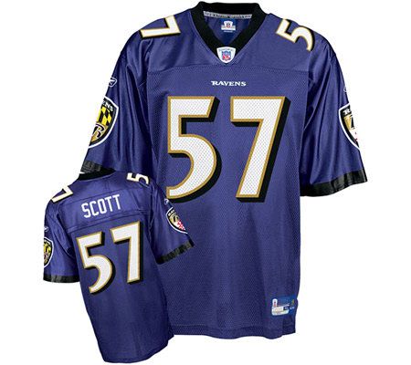 NFL Baltimore Ravens Bart Scott Replica Team Coor Jersey 