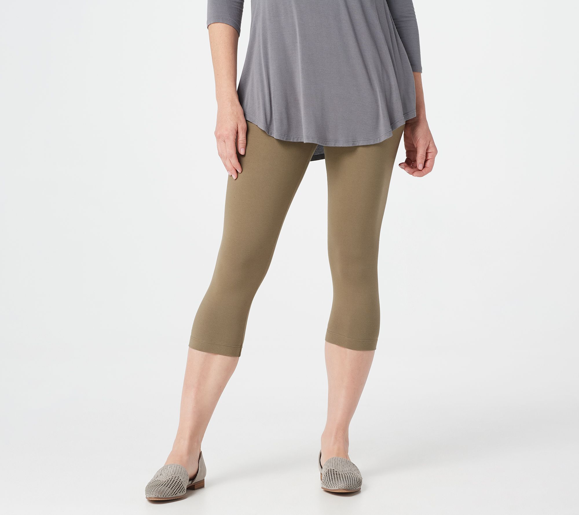 LOGO Layers by Lori Goldstein Tall Knit Pull-On Ankle Leggings 