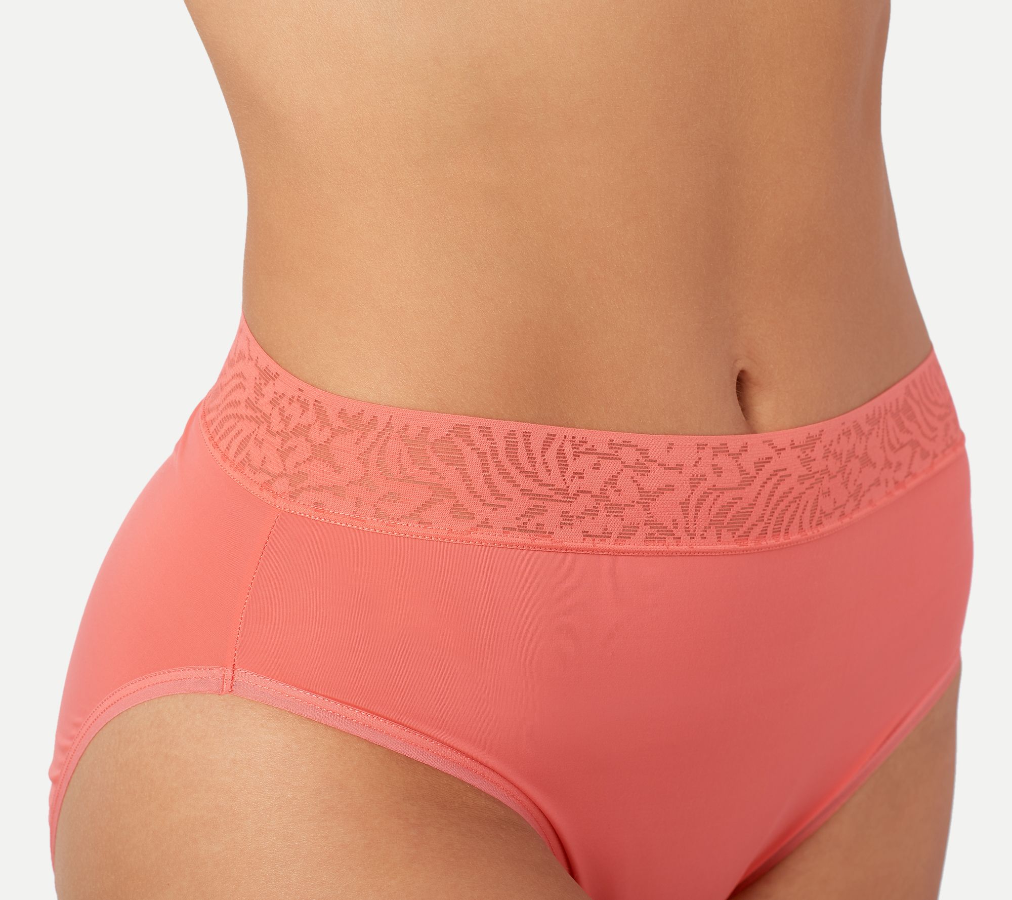 Breezies Set of 3 Microfiber Hi-Cut Panties with Lace 