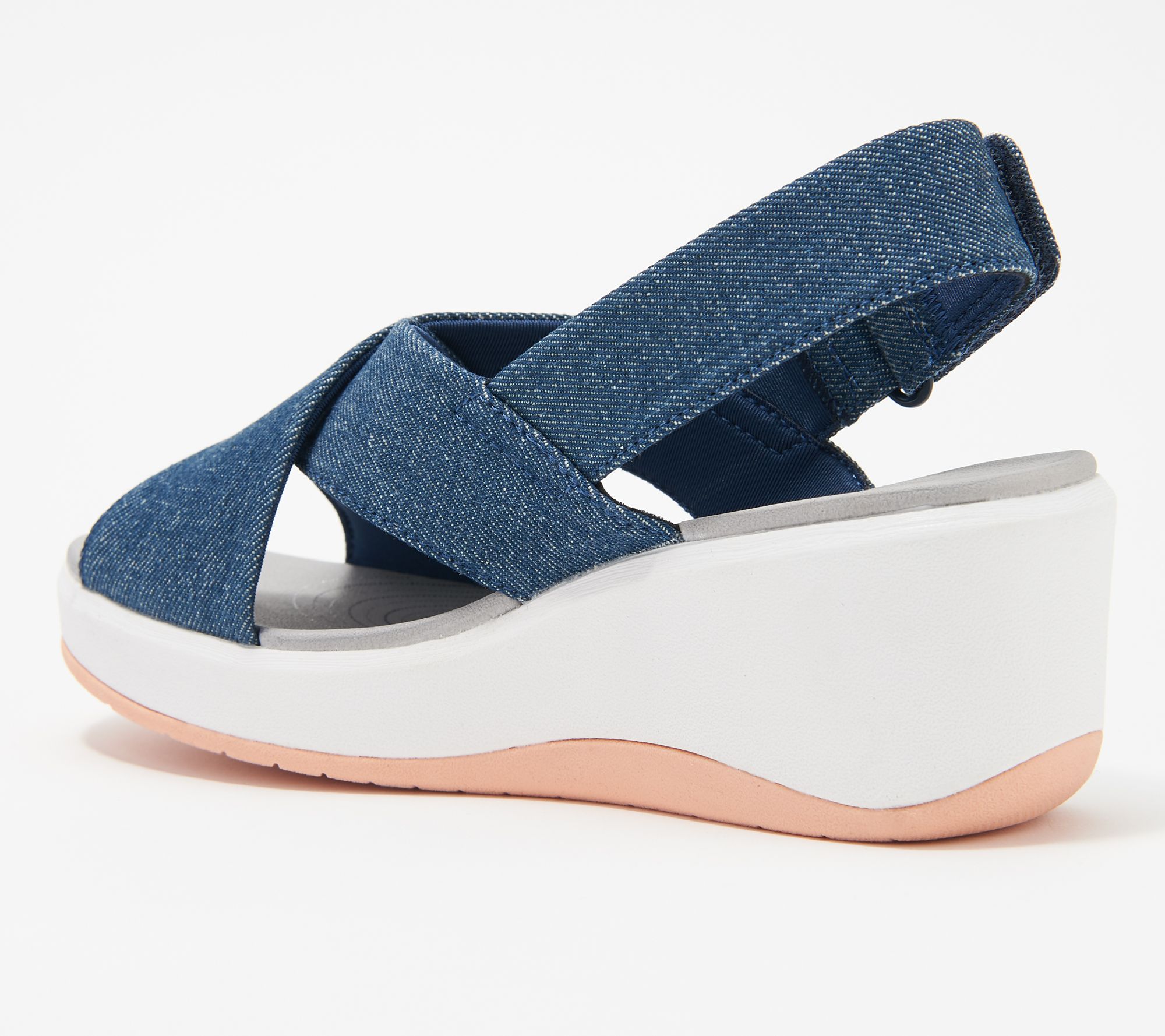 CLOUDSTEPPERS by Clarks Cross-Strap Wedges - Step Cali Cove - QVC.com