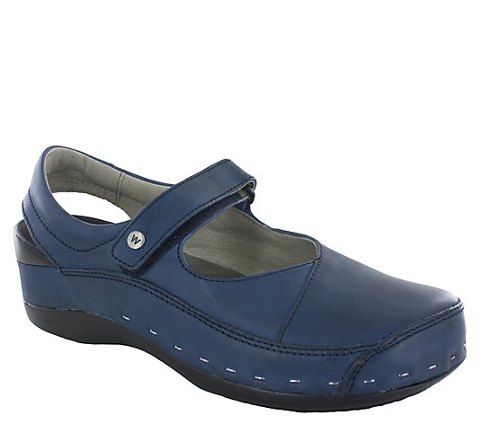 Wolky Leather Clogs - Strap Cloggy