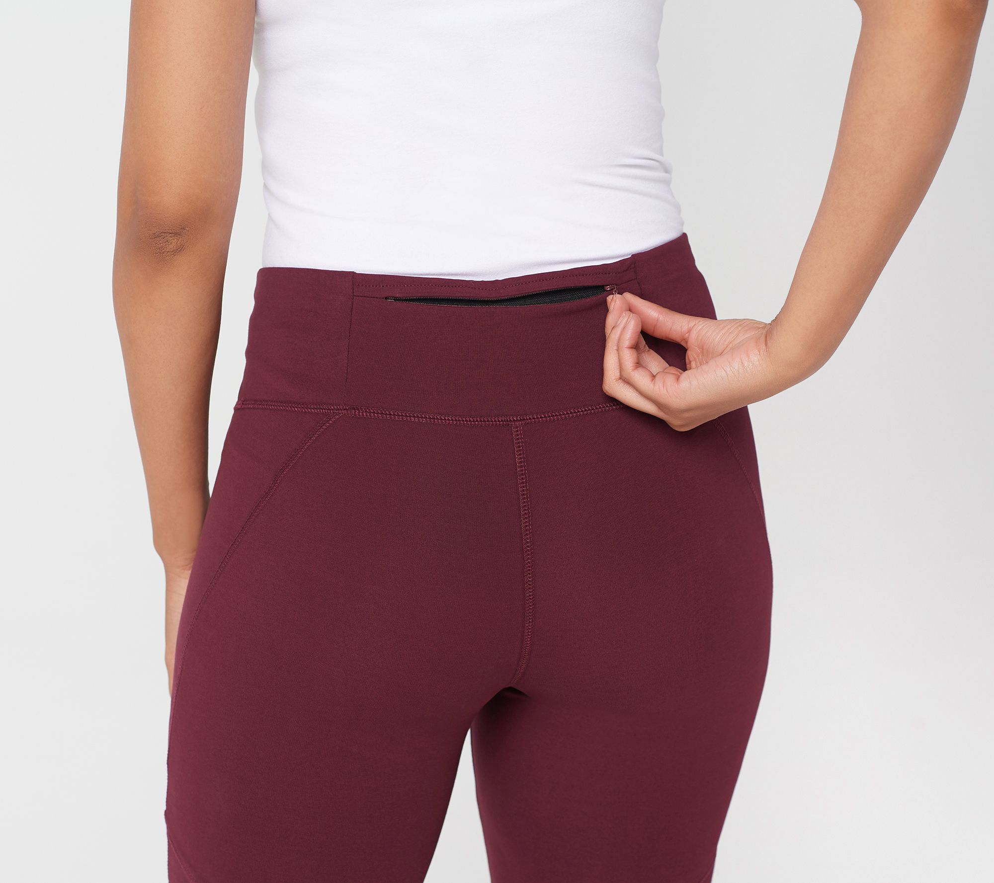 Susan Graver Weekend Premium Stretch Leggings with Front Seam on QVC 