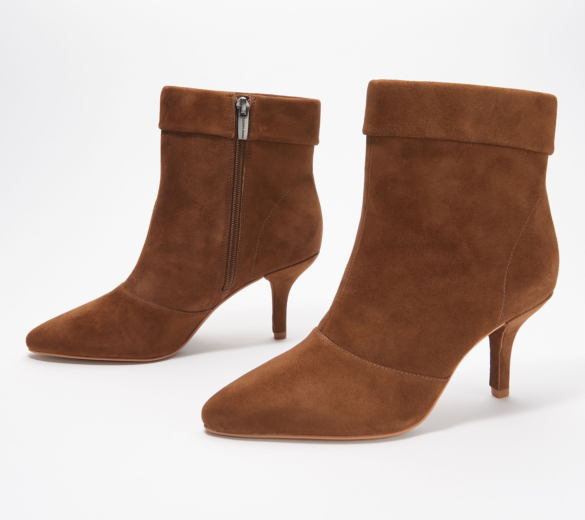 Vince Camuto Leather or Suede Ankle Boots - Amvita - QVC.com