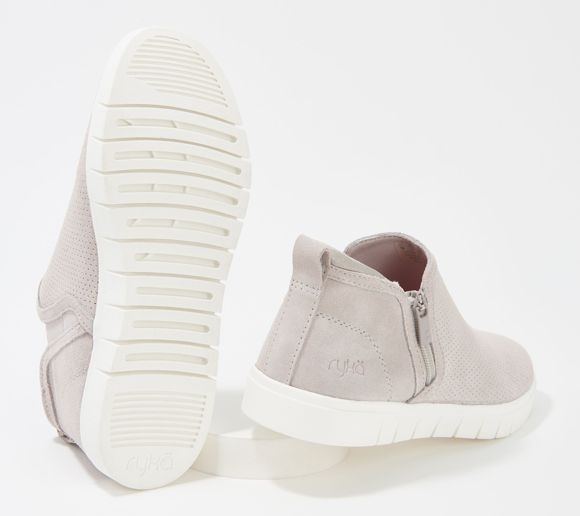 Ryka Suede Side-Zip Sneakers - Hensley - QVC.com
