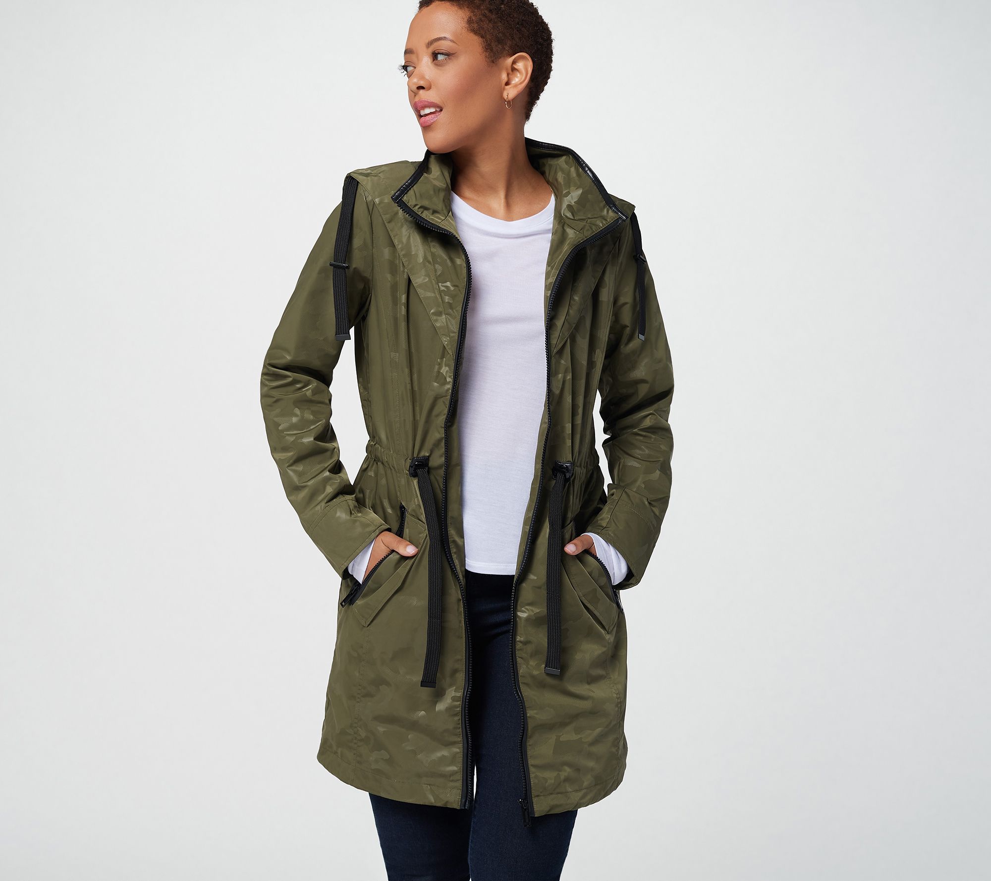 Centigrade Anorak Jacket with Cinched Waist - QVC.com