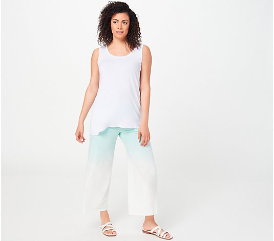 AnyBody Cozy Knit Luxe Dip Dyed Wide Leg Pant