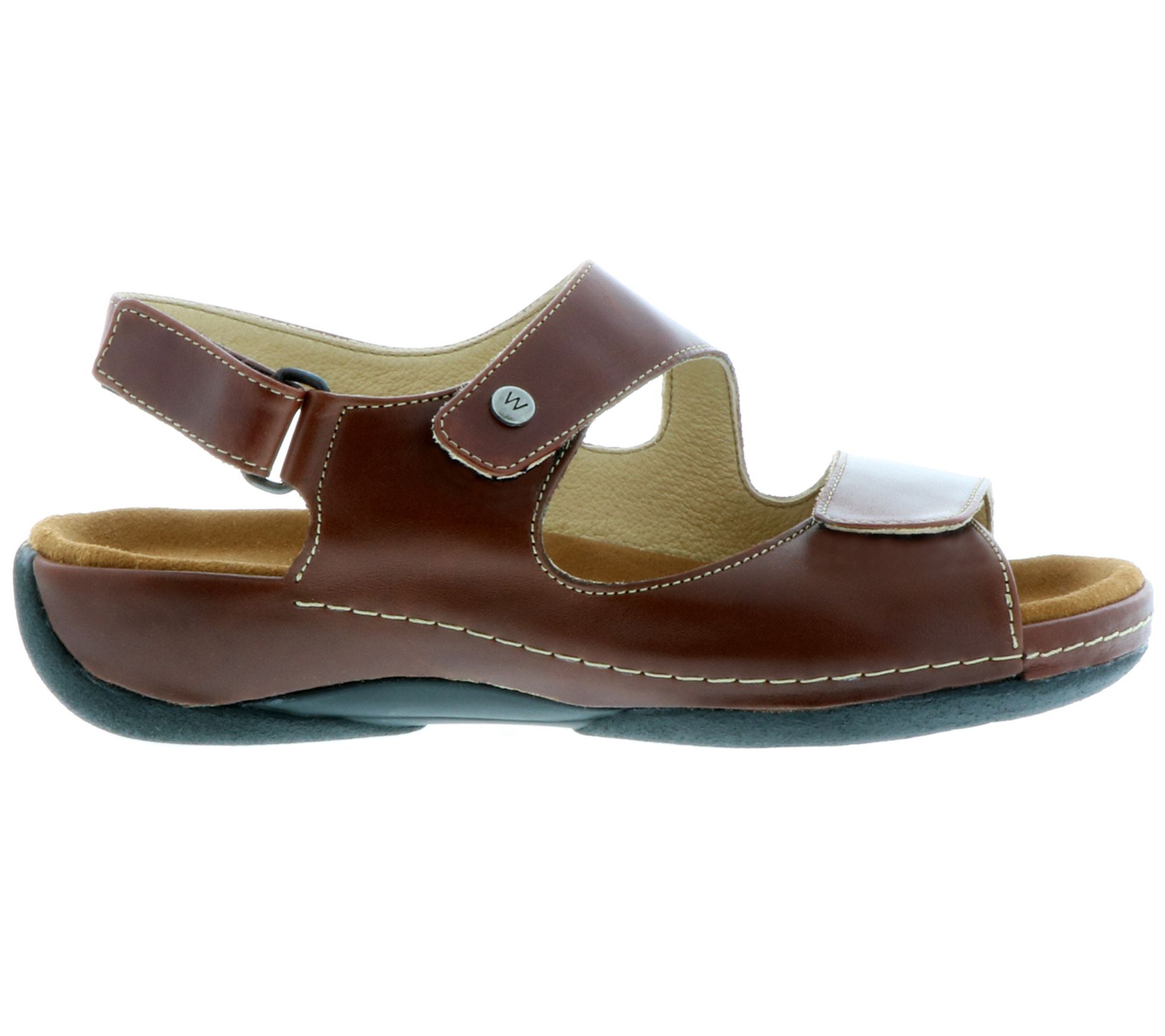 Wolky Double Strap Leather Sandals - Liana - QVC.com