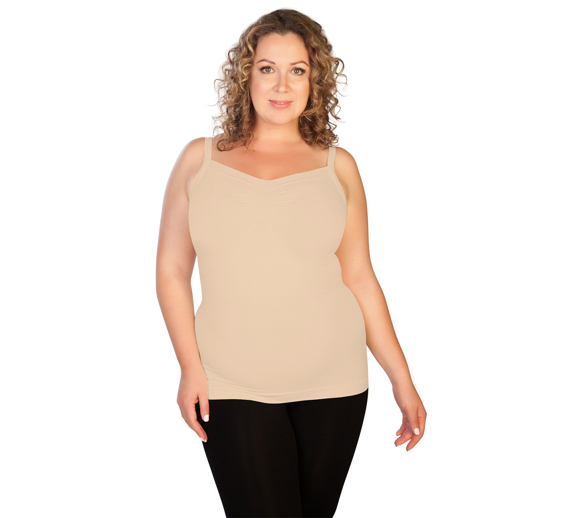 skinnytees Plus Ruched Front Tank