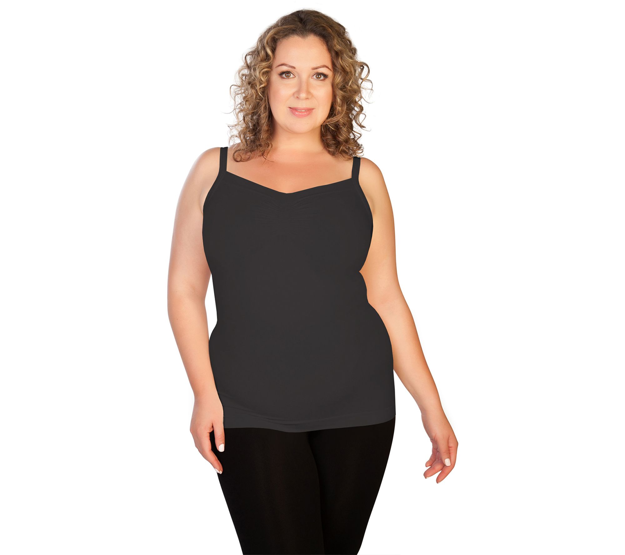 skinnytees Plus Ruched Front Tank