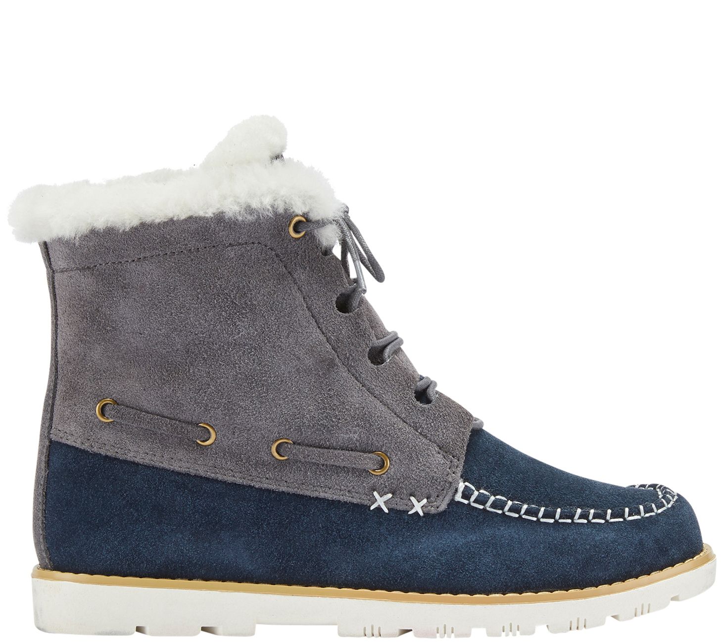 Lamo Suede and Sheepskin Boots - Meru - QVC.com