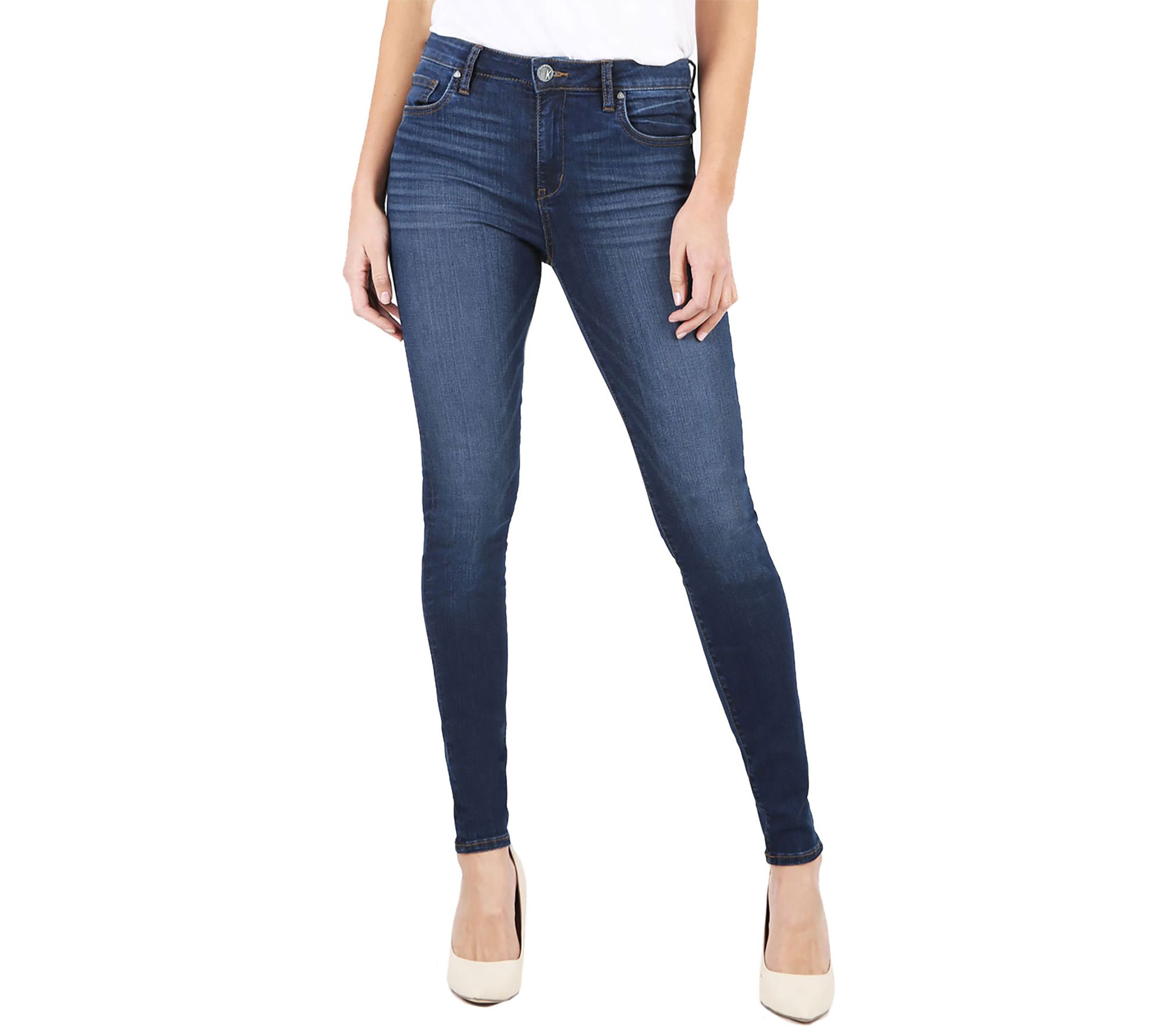 KUT from the Kloth High-Rise Mia Skinny Jeans - Goodly - QVC.com