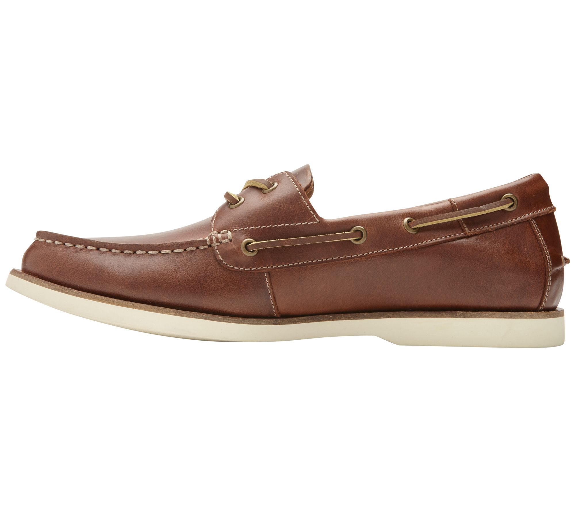 Vionic Men's Leather Spring Boat Shoes - Lloyd - QVC.com