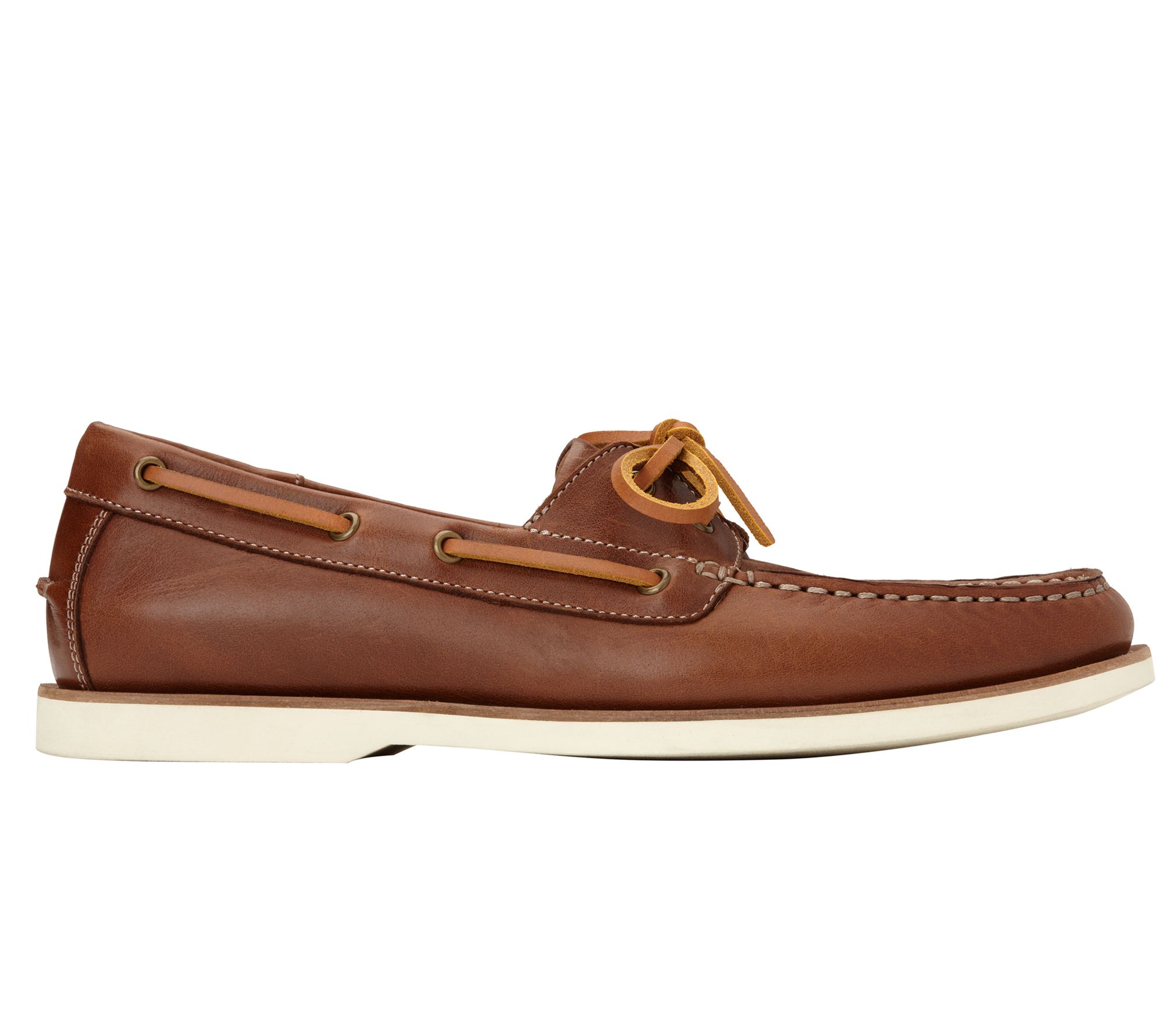 Vionic Men's Leather Spring Boat Shoes - Lloyd - QVC.com