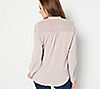Side Stitch Soft Tencera Button Down Top with Smocked Yoke, 1 of 2