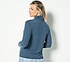 Candace Cameron Bure Textured Striped Turtleneck, 1 of 7