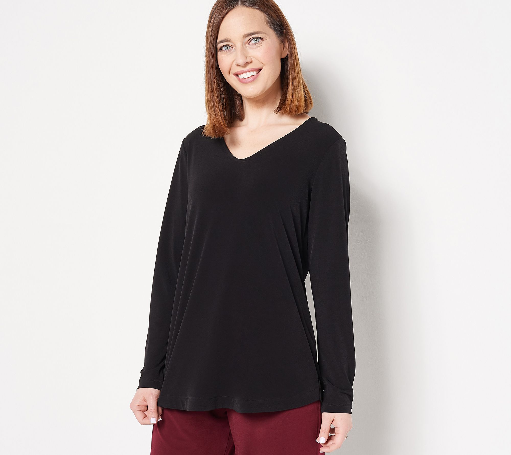 "As Is" Susan Graver Modern Essentials Regular Liquid Knit Tunic