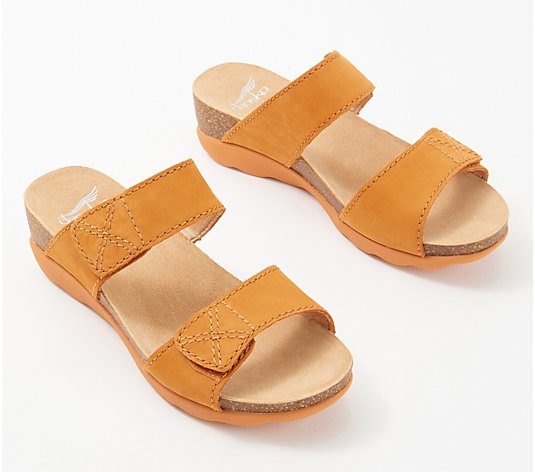 Dansko Leather Wedge Sandals - Maddy