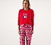 Cuddl Duds Women's Cotton Jersey & Microfleece Pajama Set, 2 of 4