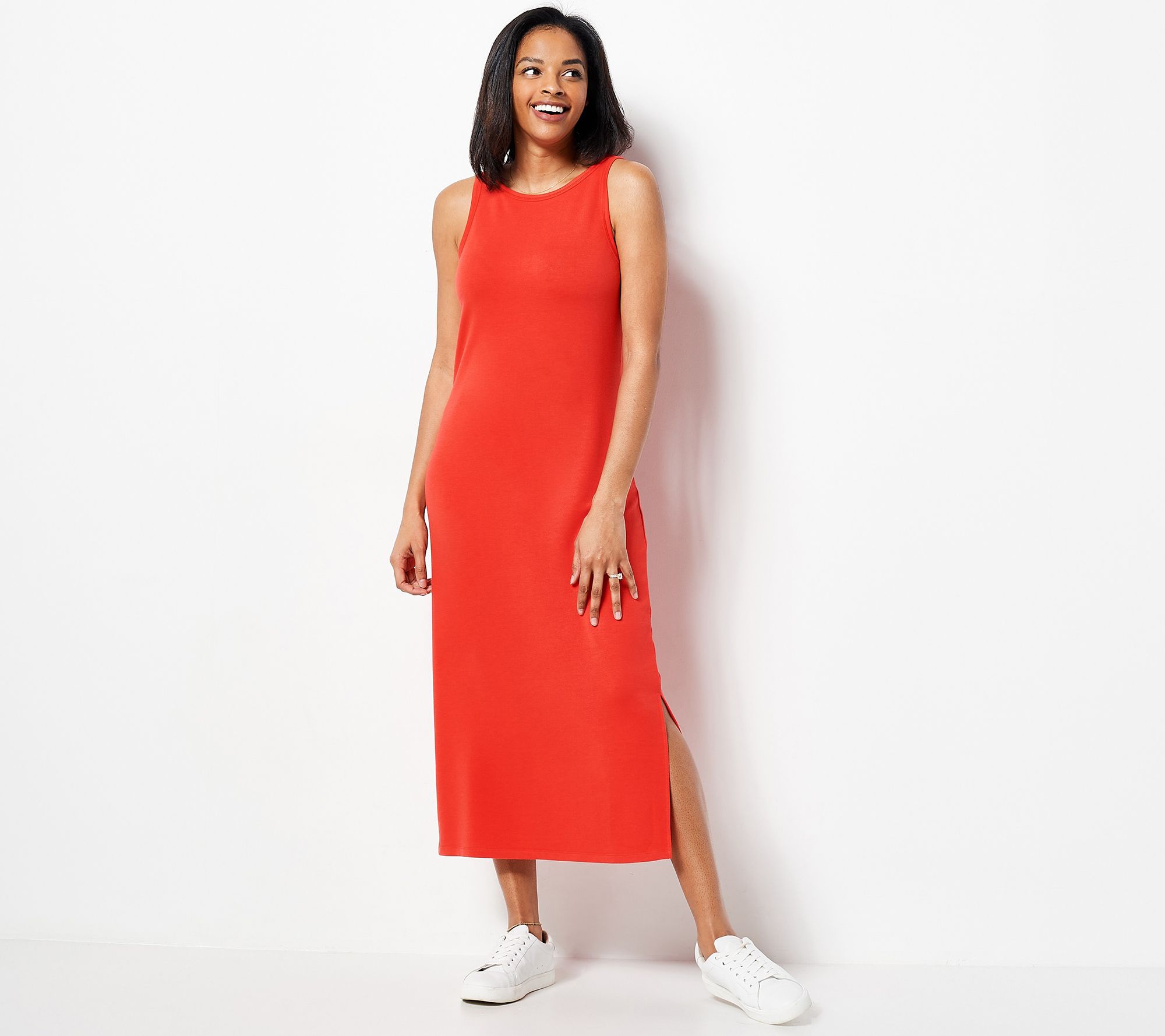 Candace Cameron Bure Fitted Tank Dress w/ Side Slit - QVC.com