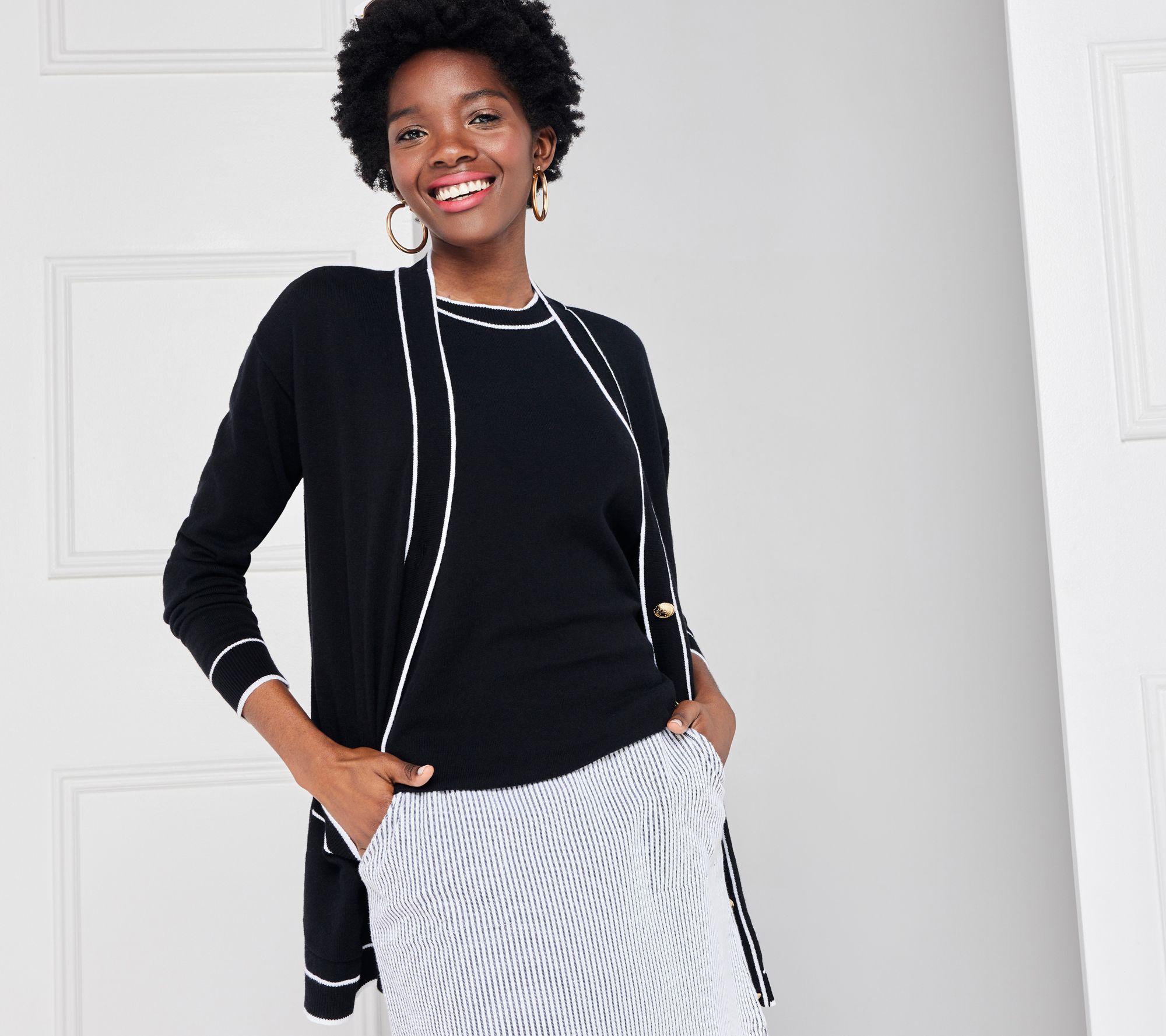 Sweater skirt outfit clearance qvc