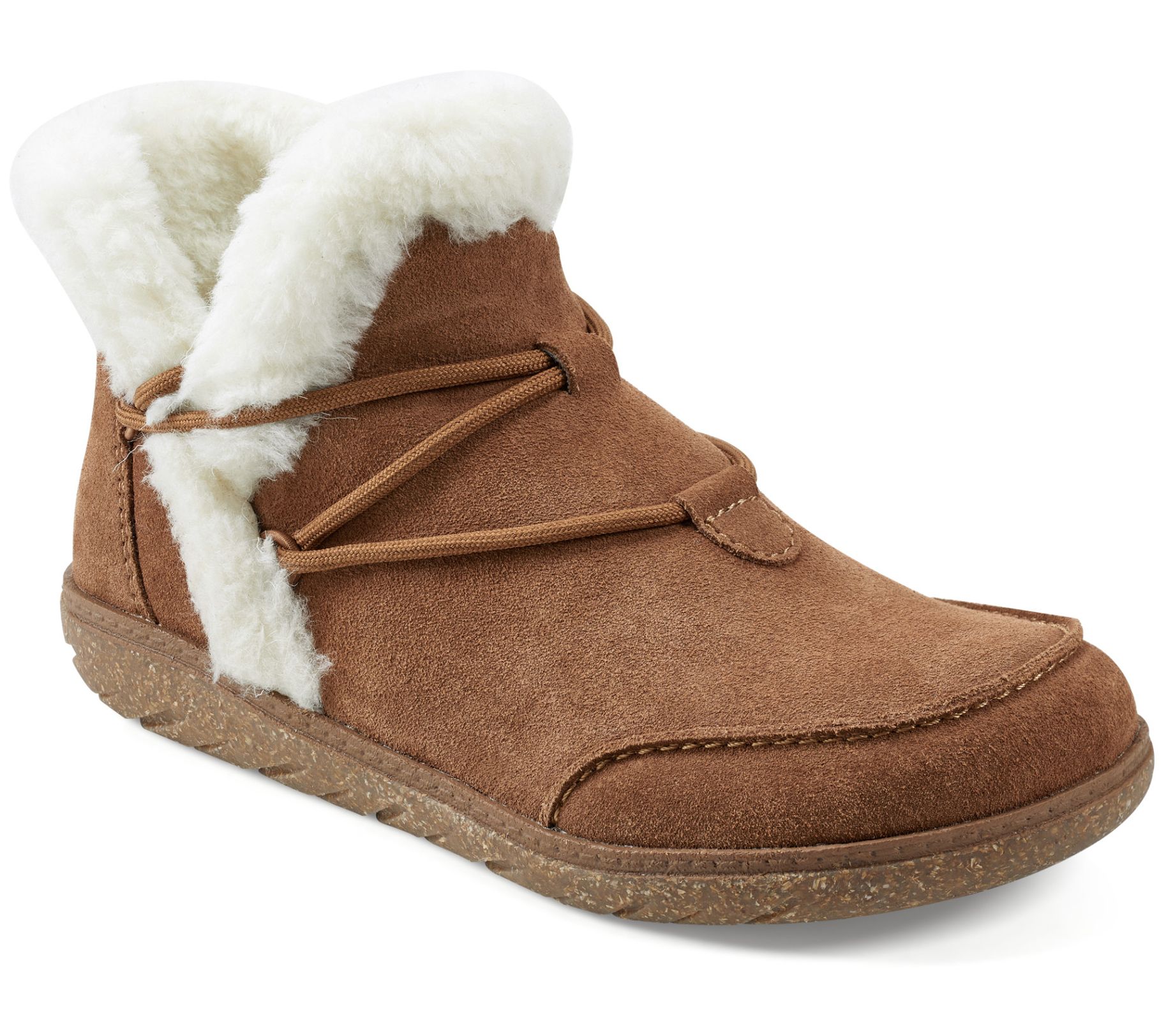 Earth Leather Faux-Fur Ankle Boot Fleet