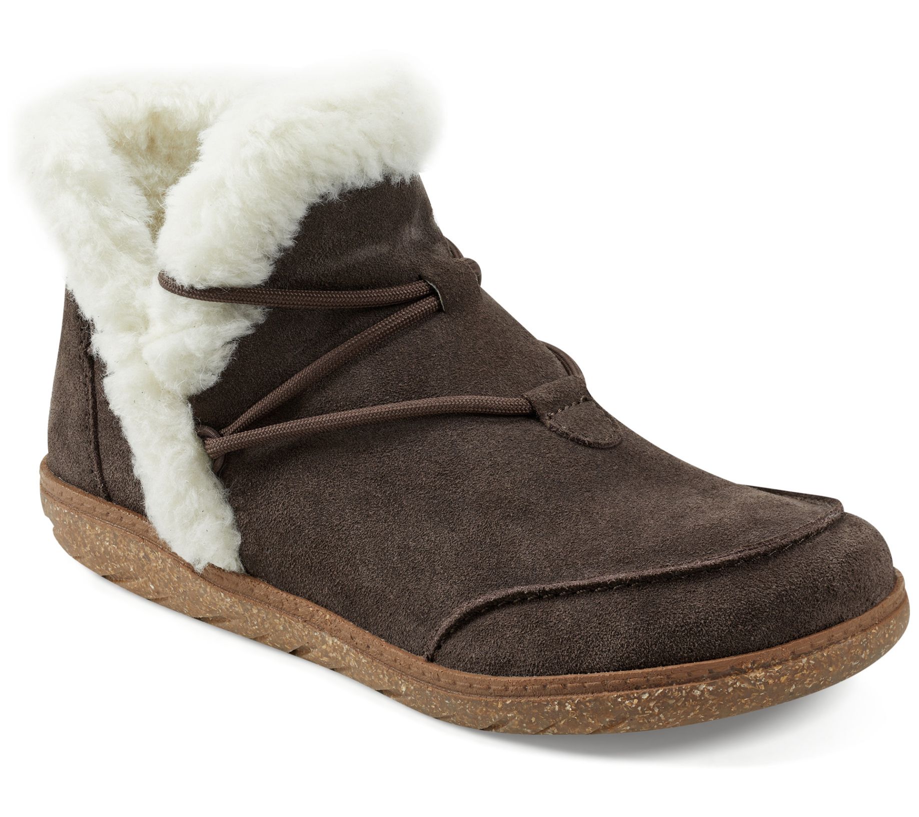 Earth Leather Faux-Fur Ankle Boot Fleet