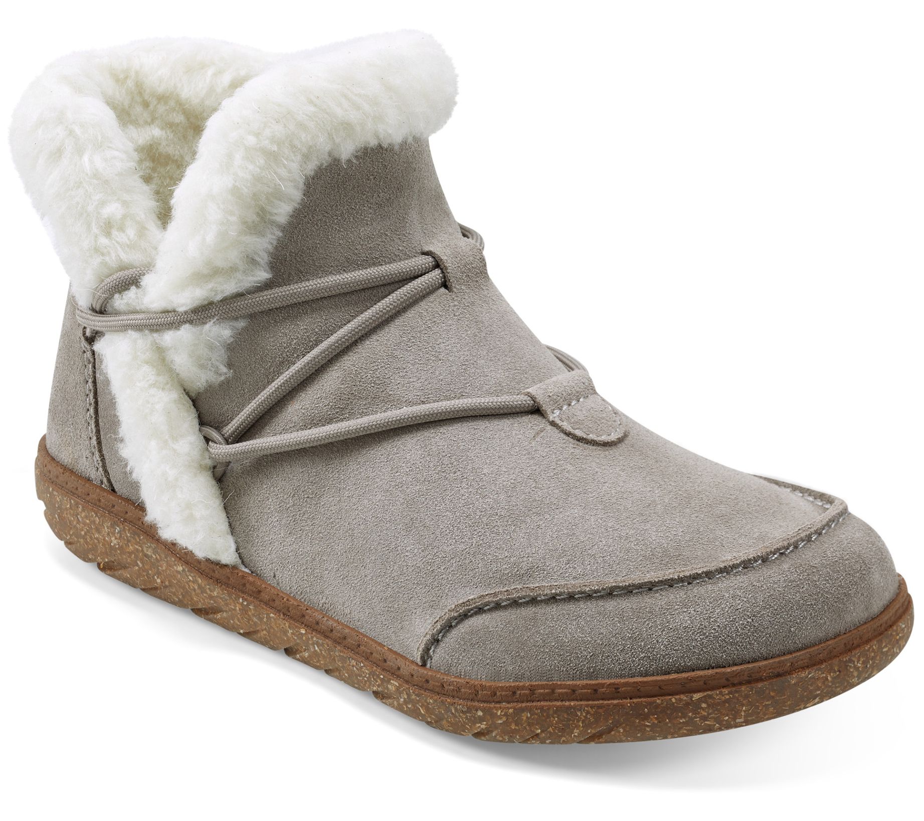 Earth Leather Faux-Fur Ankle Boot Fleet