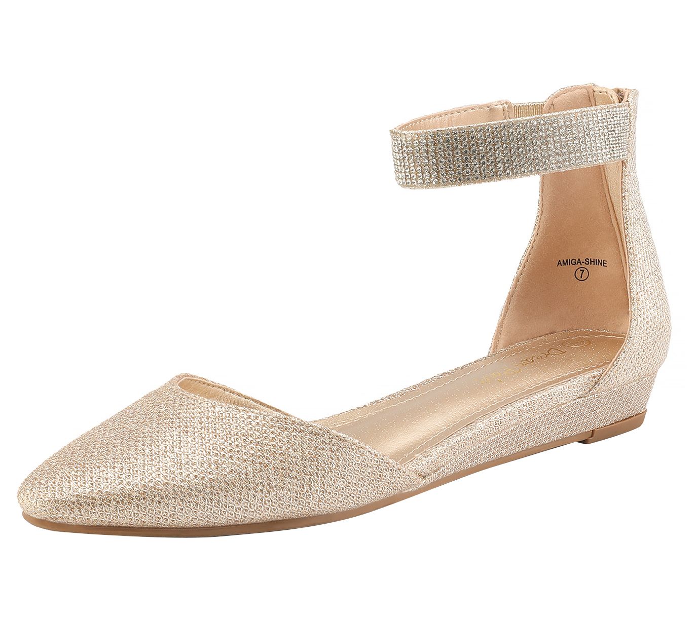Dream Pairs- Women's Low Wedge Flats- Amiga Shi e