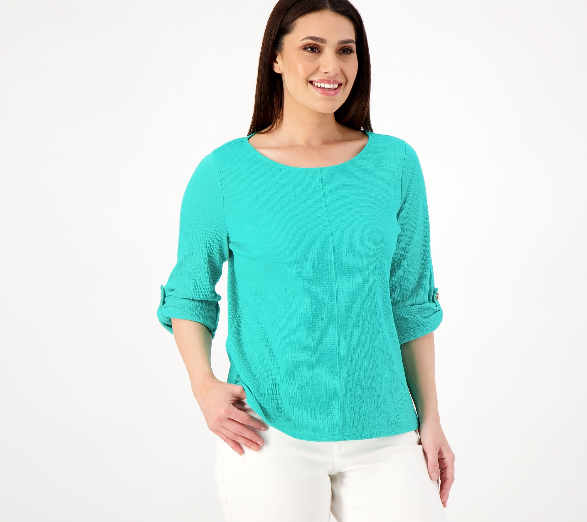 "As Is" Belle by Kim Gravel Packabelle Roll Tab Top with Center Seam