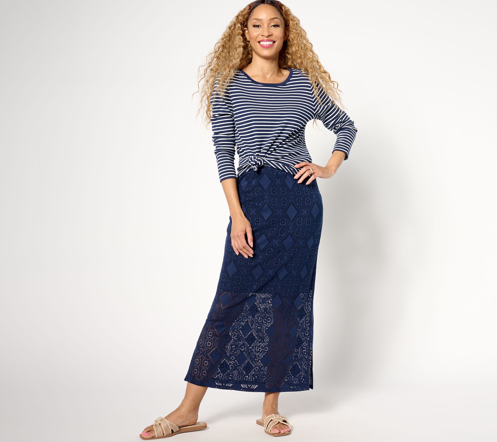 Qvc susan graver maxi skirts best sale