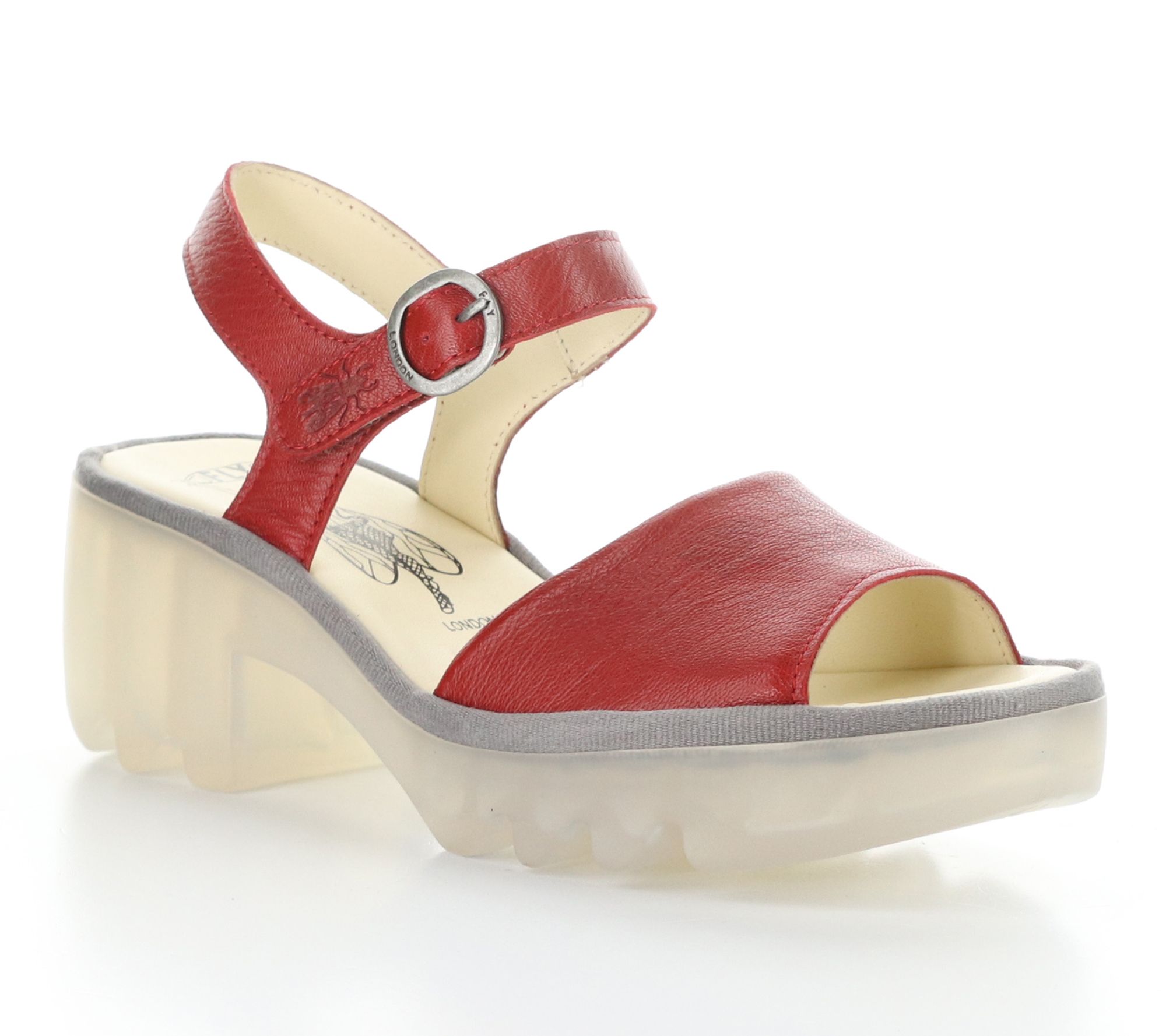Fly London Leather Lug Sole Sandal - Tull