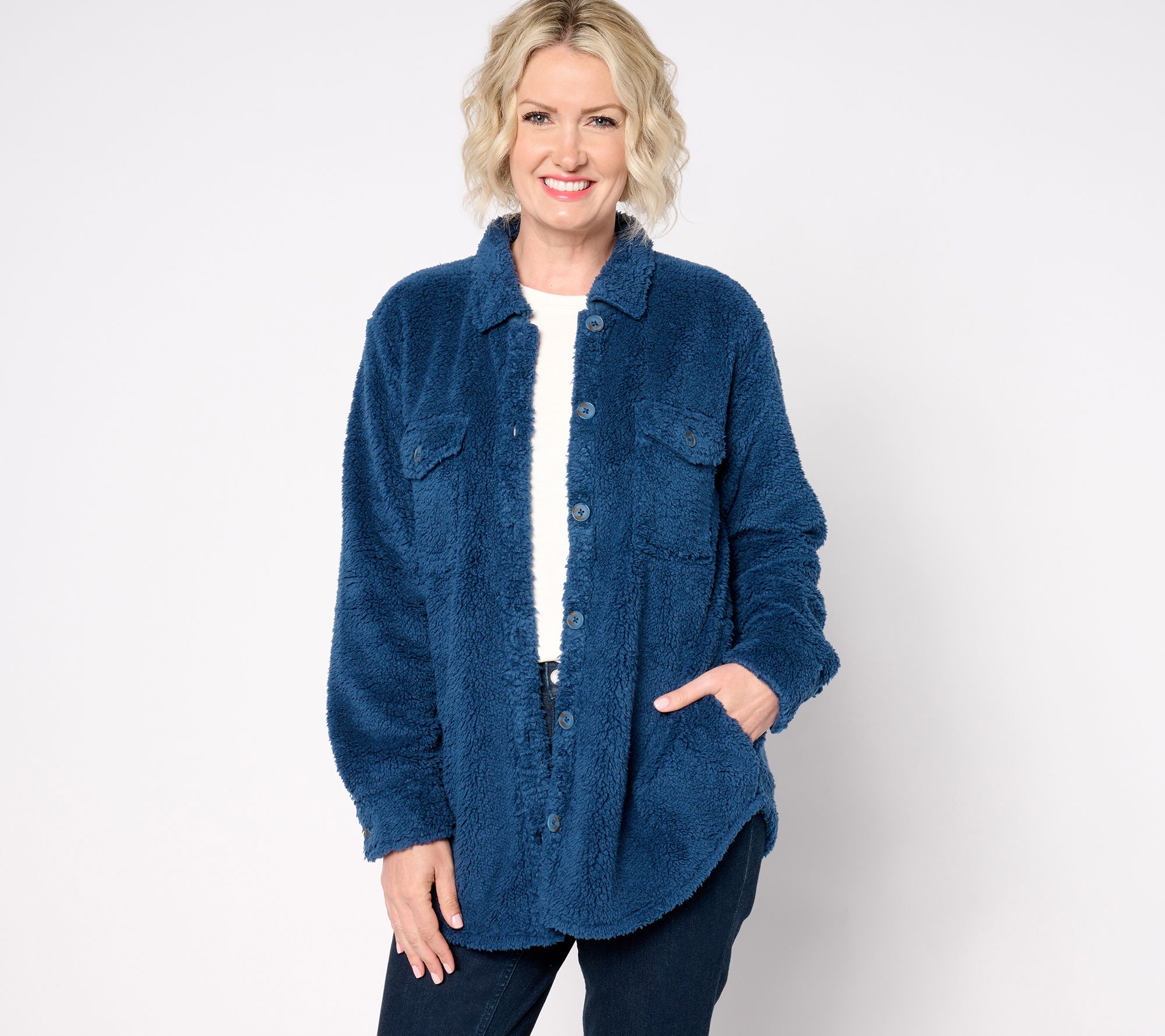 Belle by Kim Gravel SophistiChic Sherpa Shacket