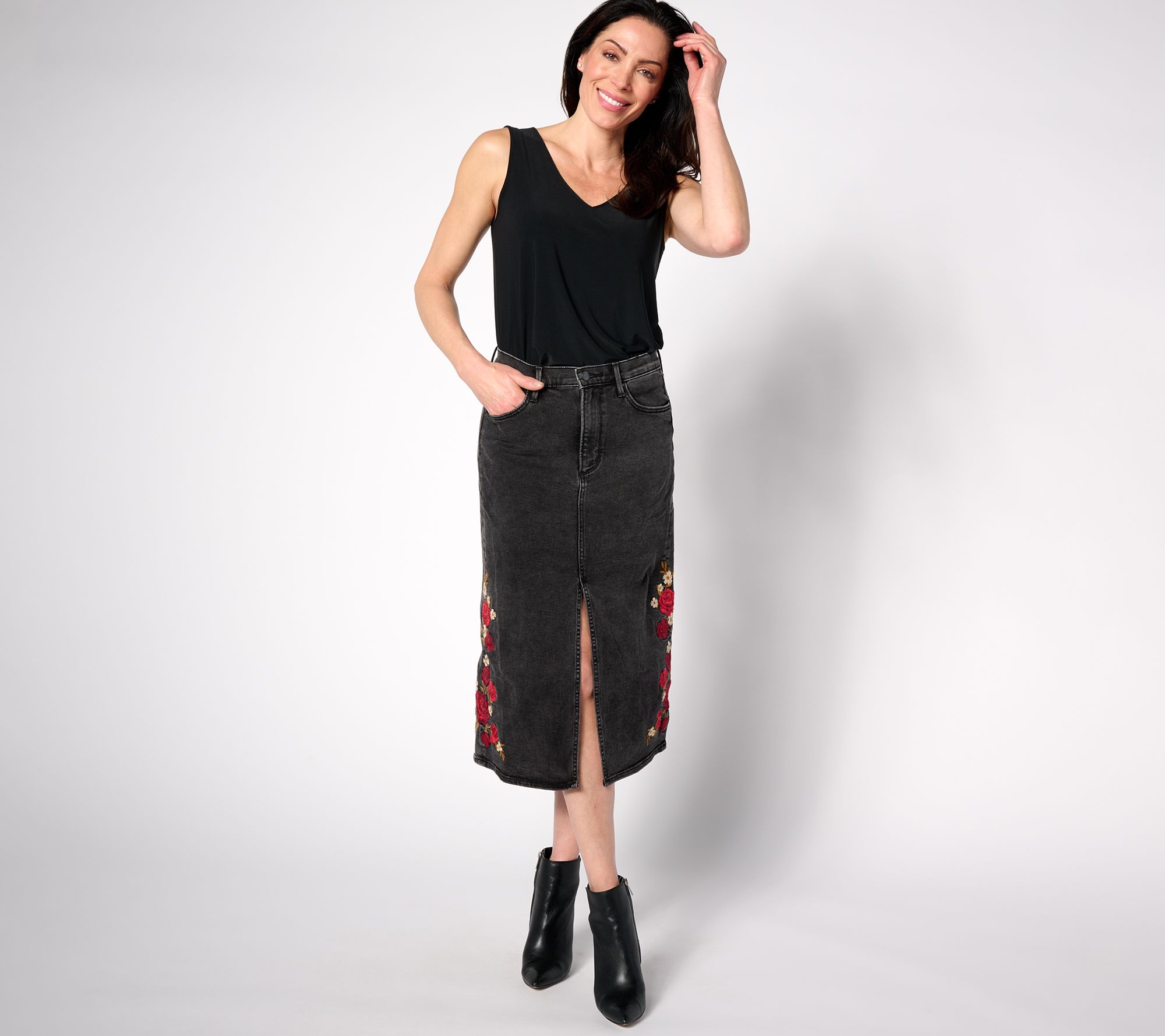 As Is Driftwood Jeans Embroidered Piper Skirt Lovers Lane