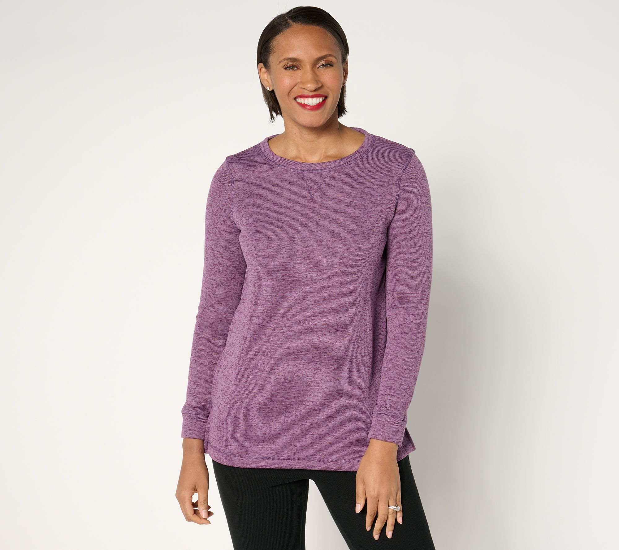 Cuddl Duds Brushed Sweater Crew Neck