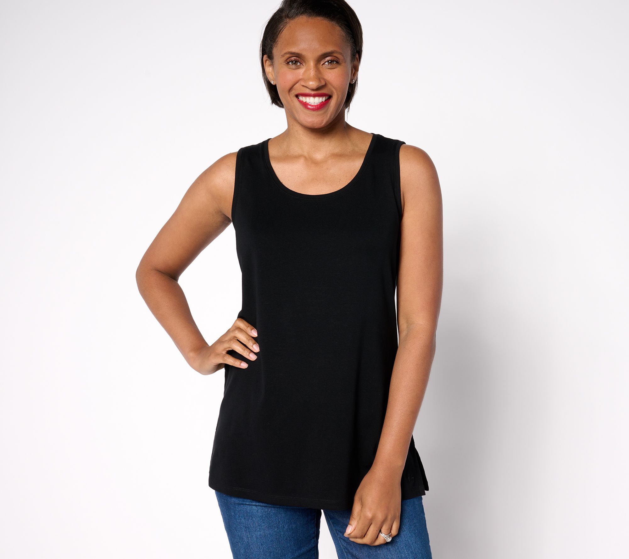 Isaac Mizrahi Live! Essentials Micro Pima Rib Tank