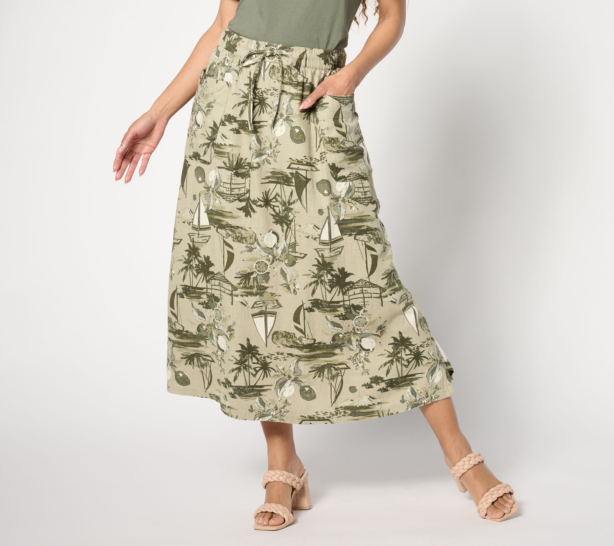 A line midi skirt qvc best sale