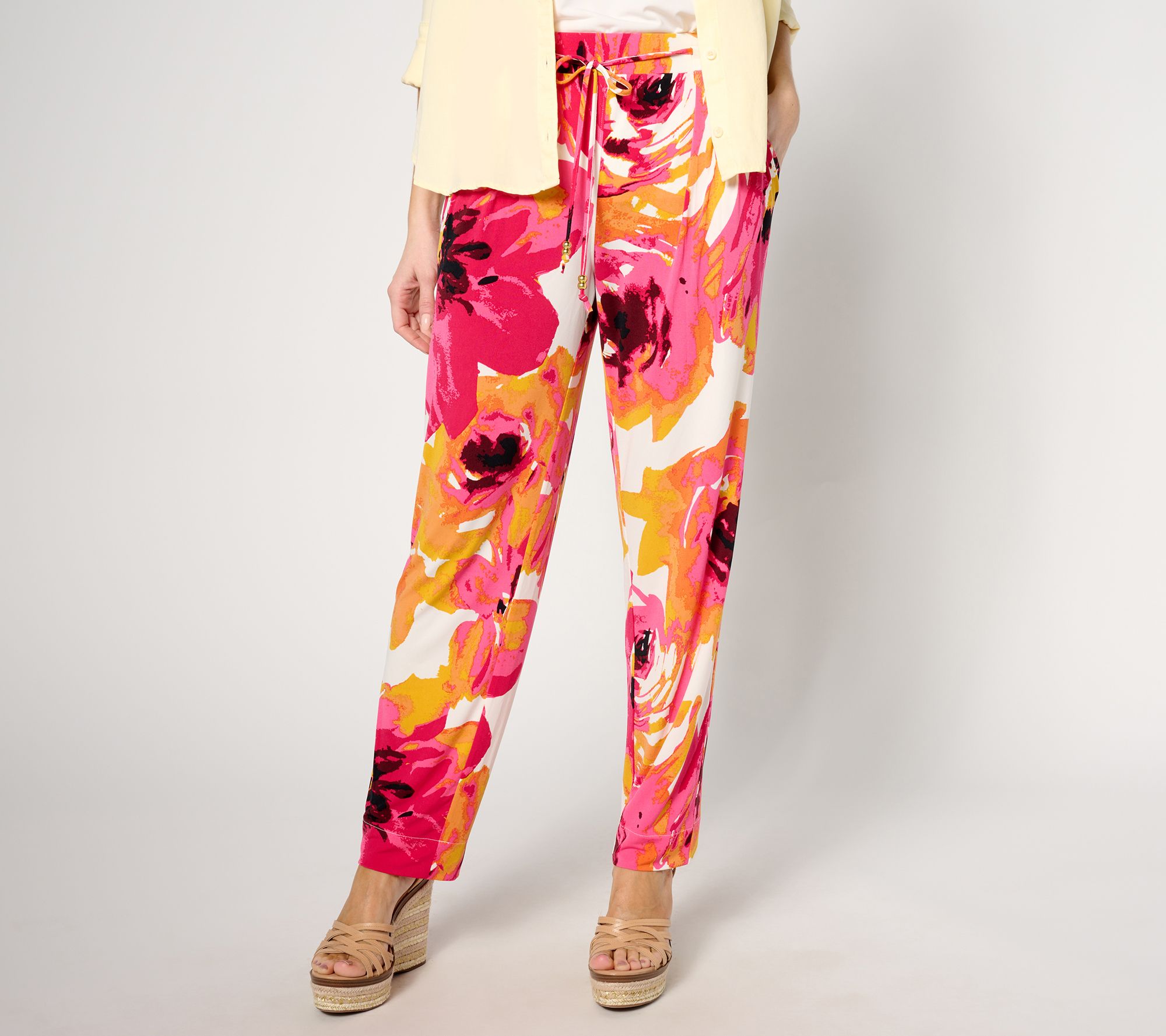 "As Is" BEAUTIFUL by Lawrence Zarian Petite Tie Front Pant