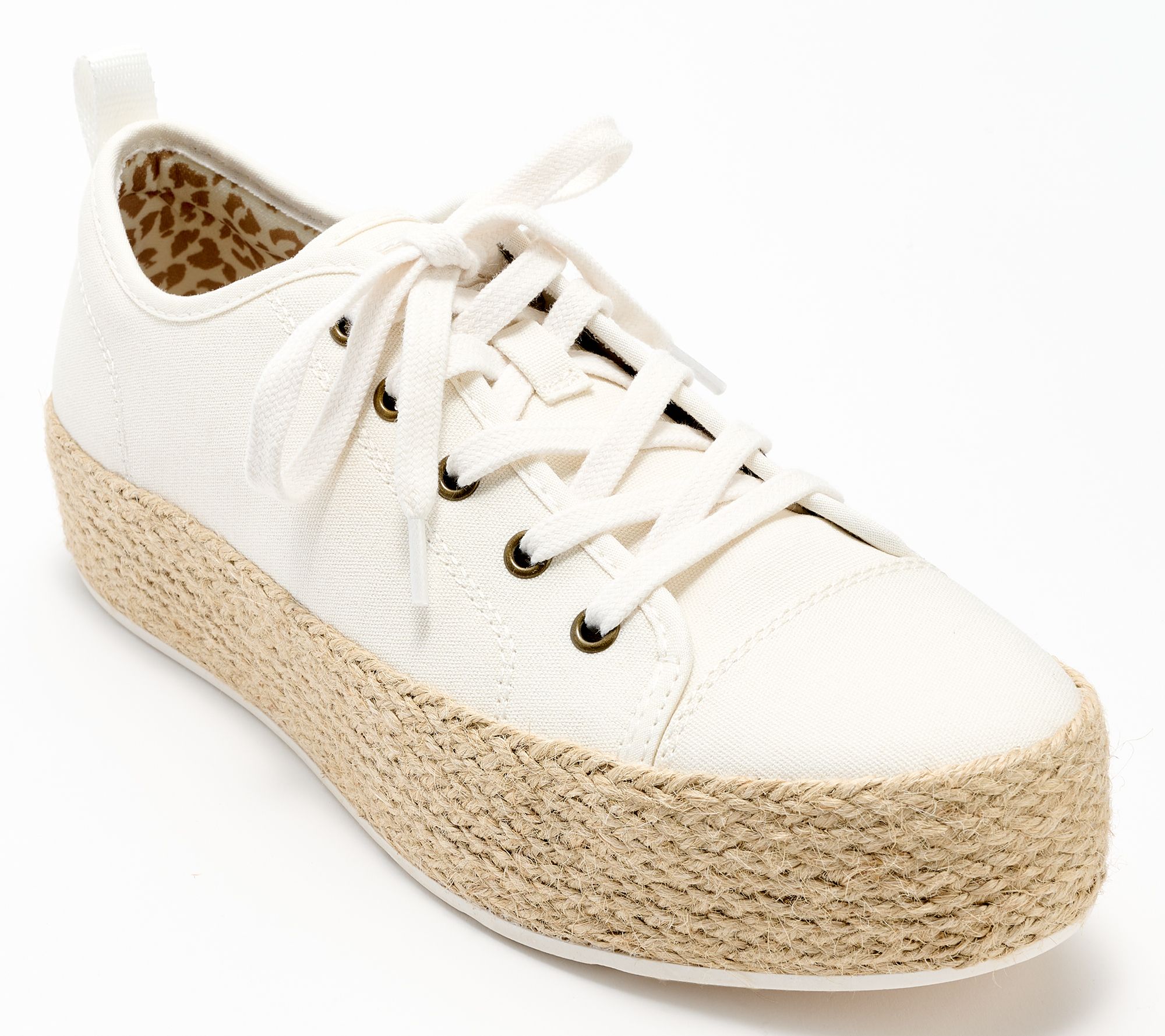 "As Is" Skechers Bobs Vegan Sesame Espadrille Lace Up Sneakers