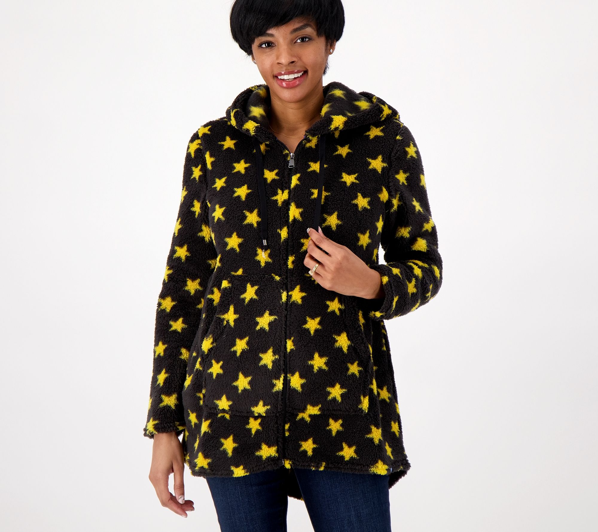 Lug Lounge Snuggle Zipper Cardigan with Eyeglass Holder - Echo