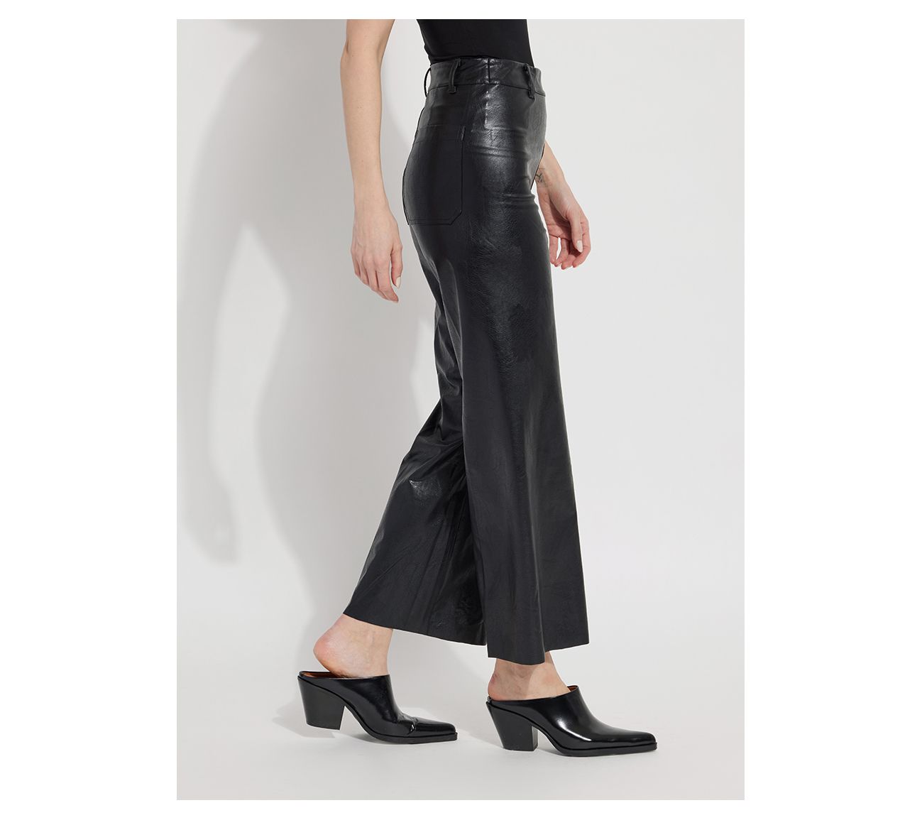 High waisted leather hot skirt qvc