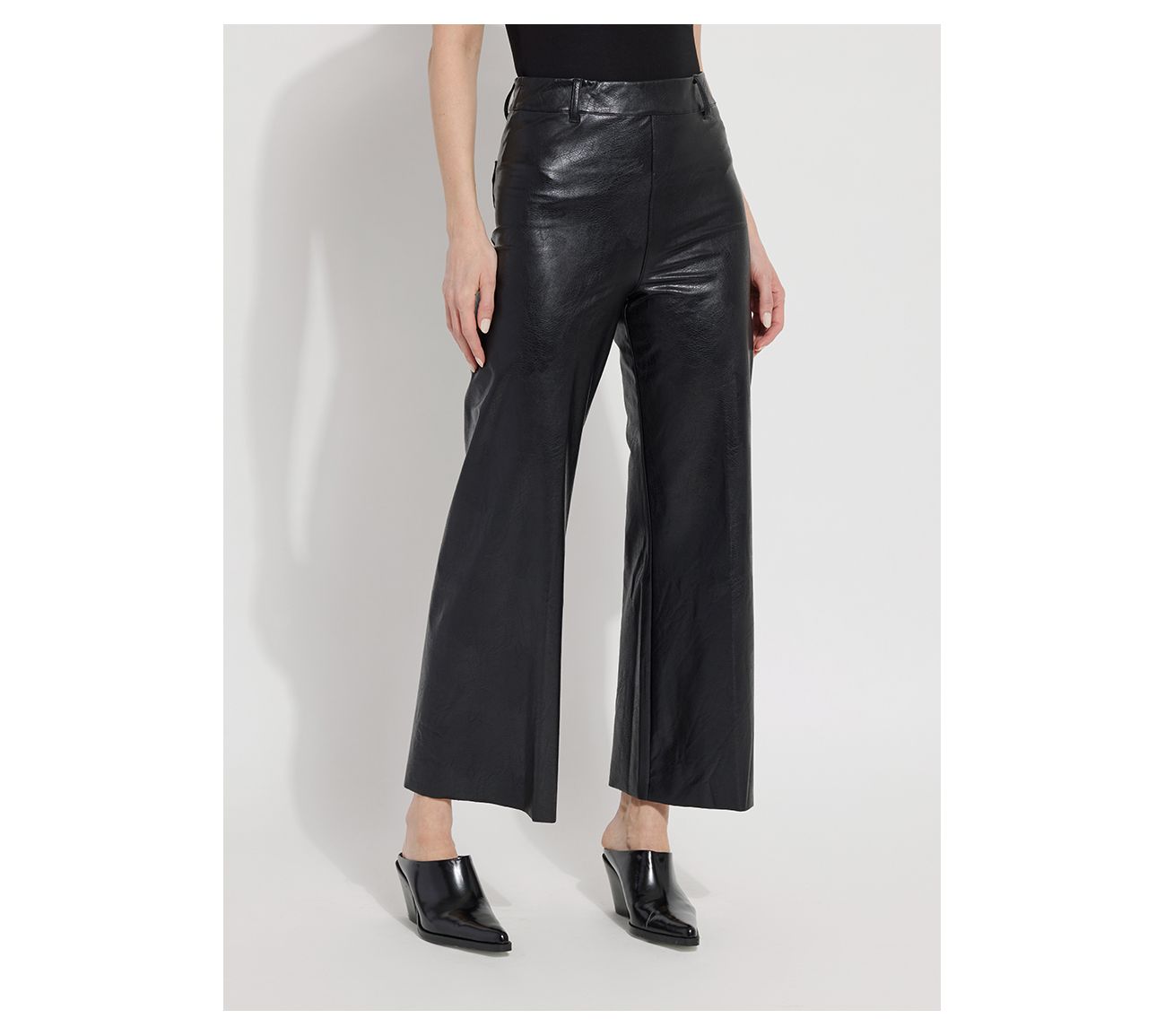 Lysse New York High-Waist Vegan Leather Wide Leg Pant