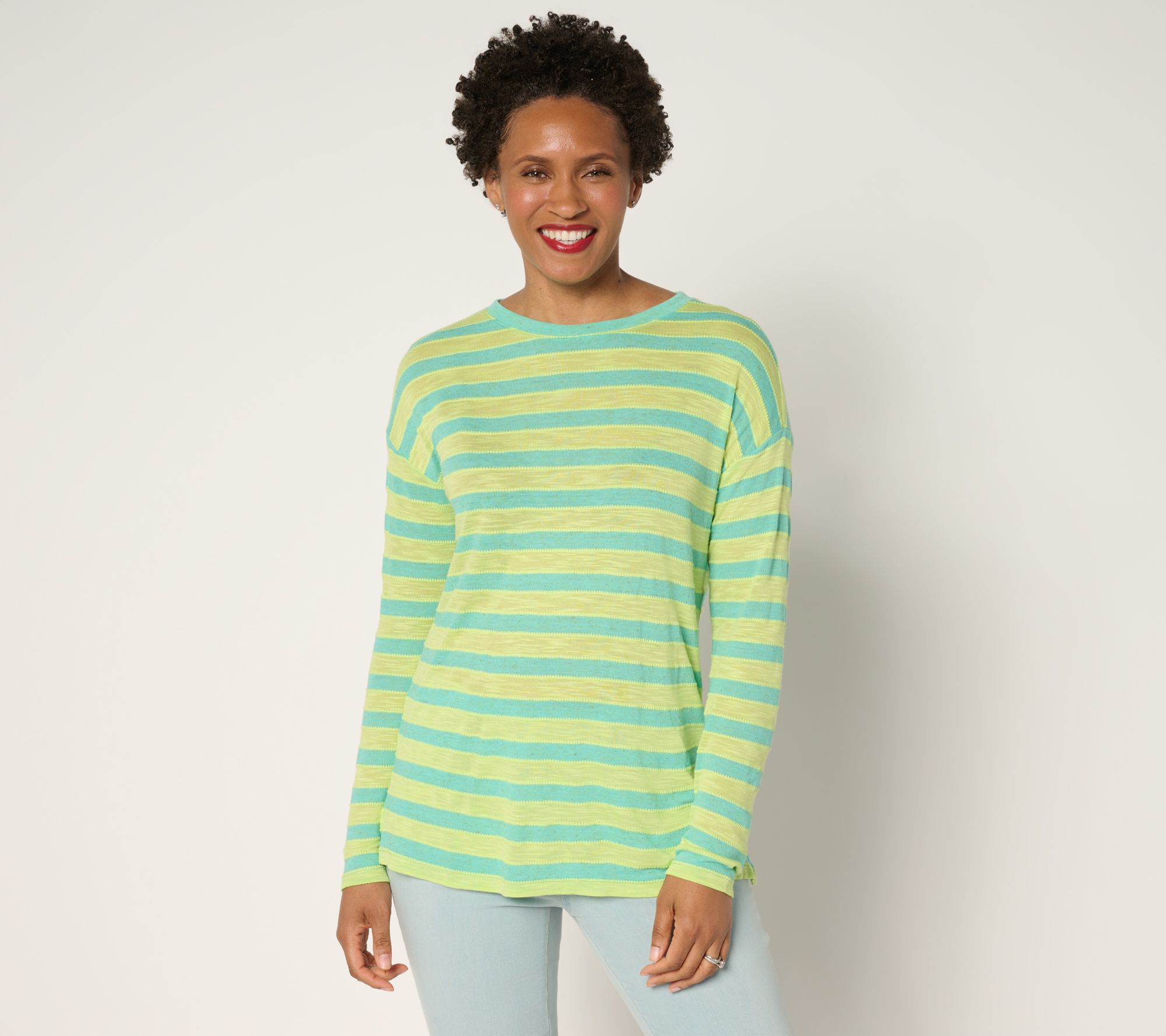 Belle by Kim Gravel Cape Cod Coastal Yachty Striped Top