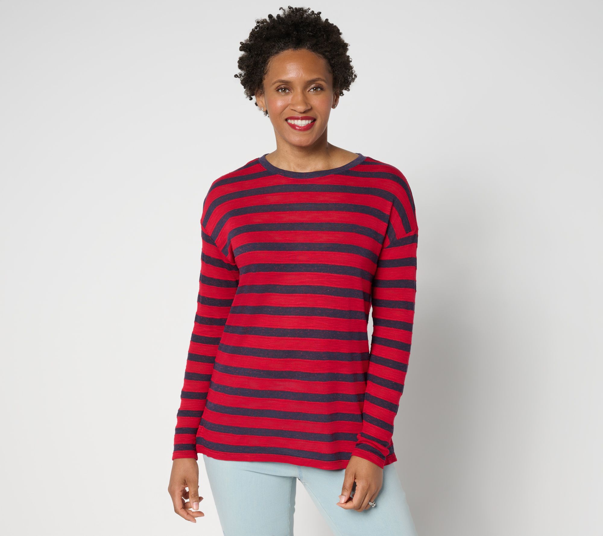 Belle by Kim Gravel Cape Cod Coastal Yachty Striped Top