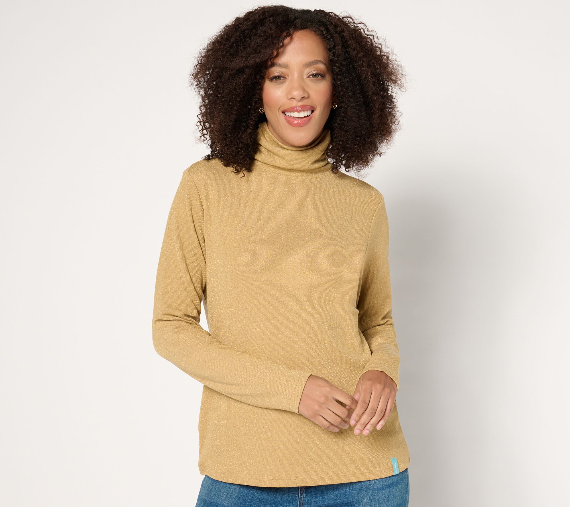 "As Is" Isaac Mizrahi Live! Apres Shimmer Knit Turtleneck