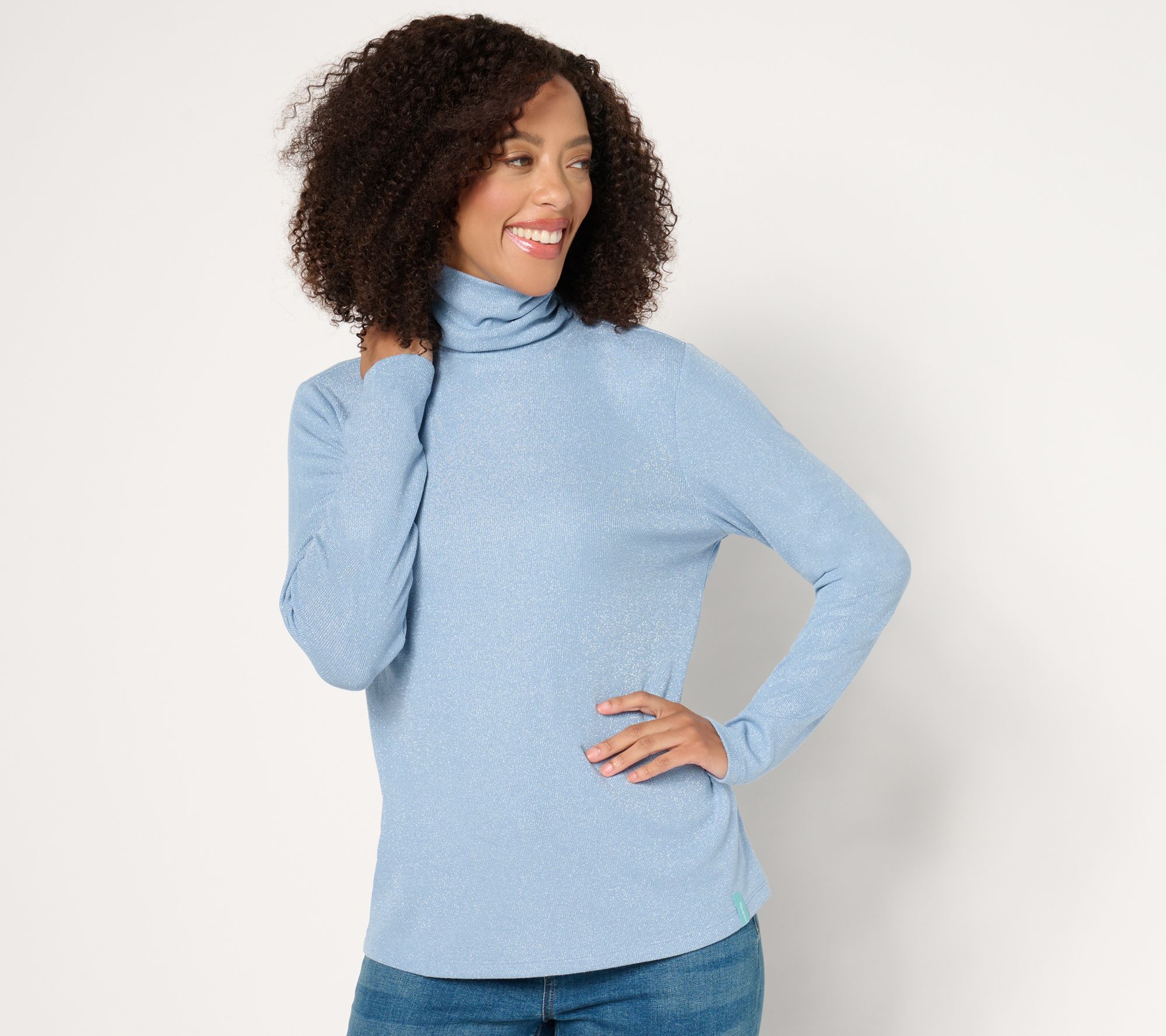 "As Is" Isaac Mizrahi Live! Apres Shimmer Knit Turtleneck