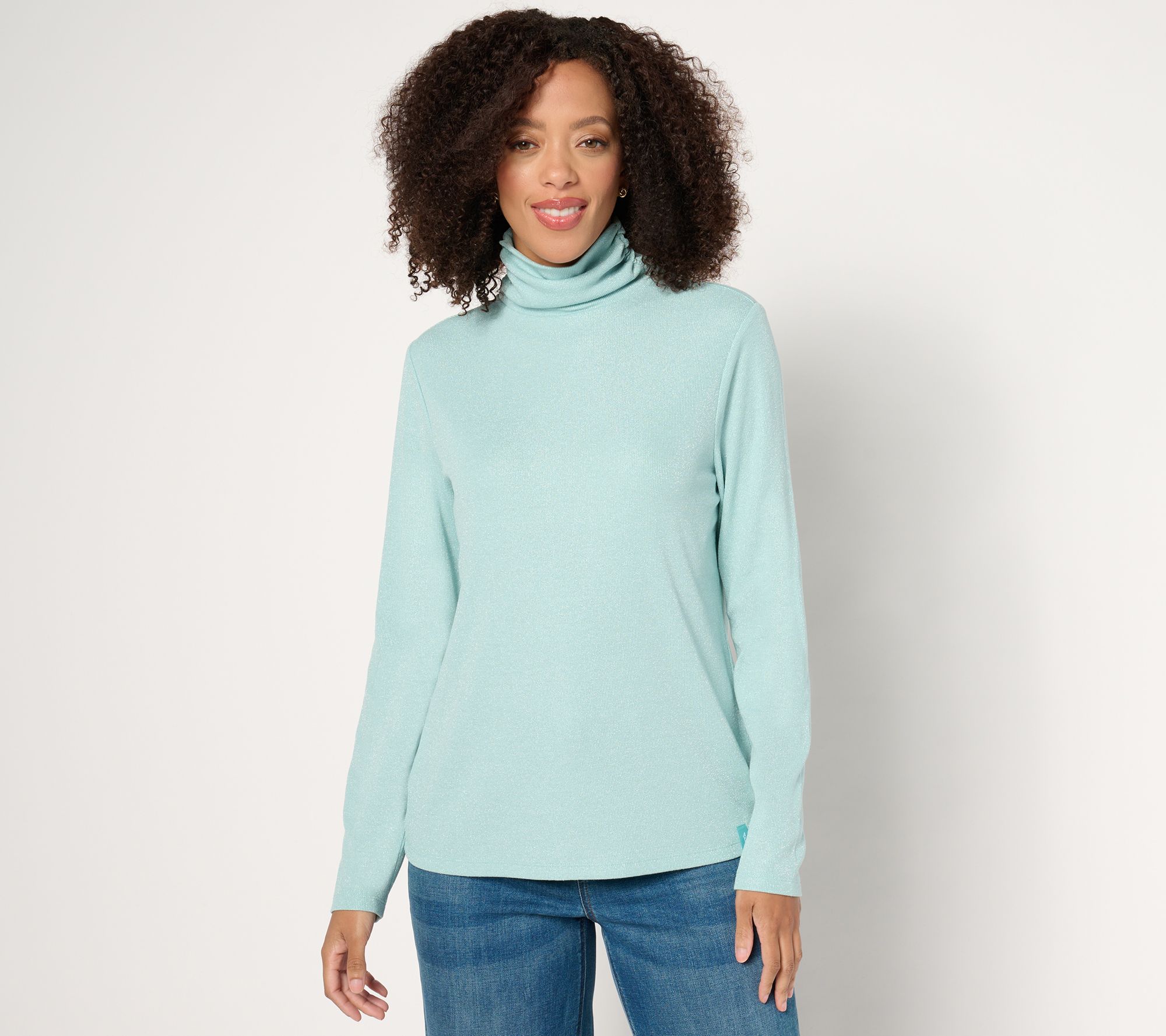 "As Is" Isaac Mizrahi Live! Apres Shimmer Knit Turtleneck