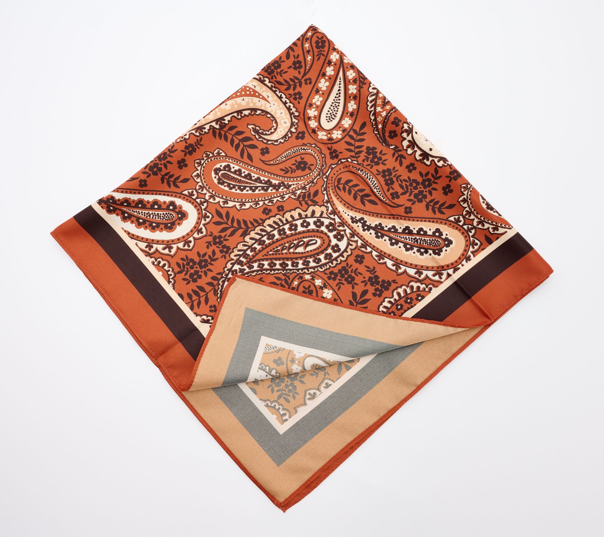 "As Is" Denim & Co. Heritage Printed Twill Scarf