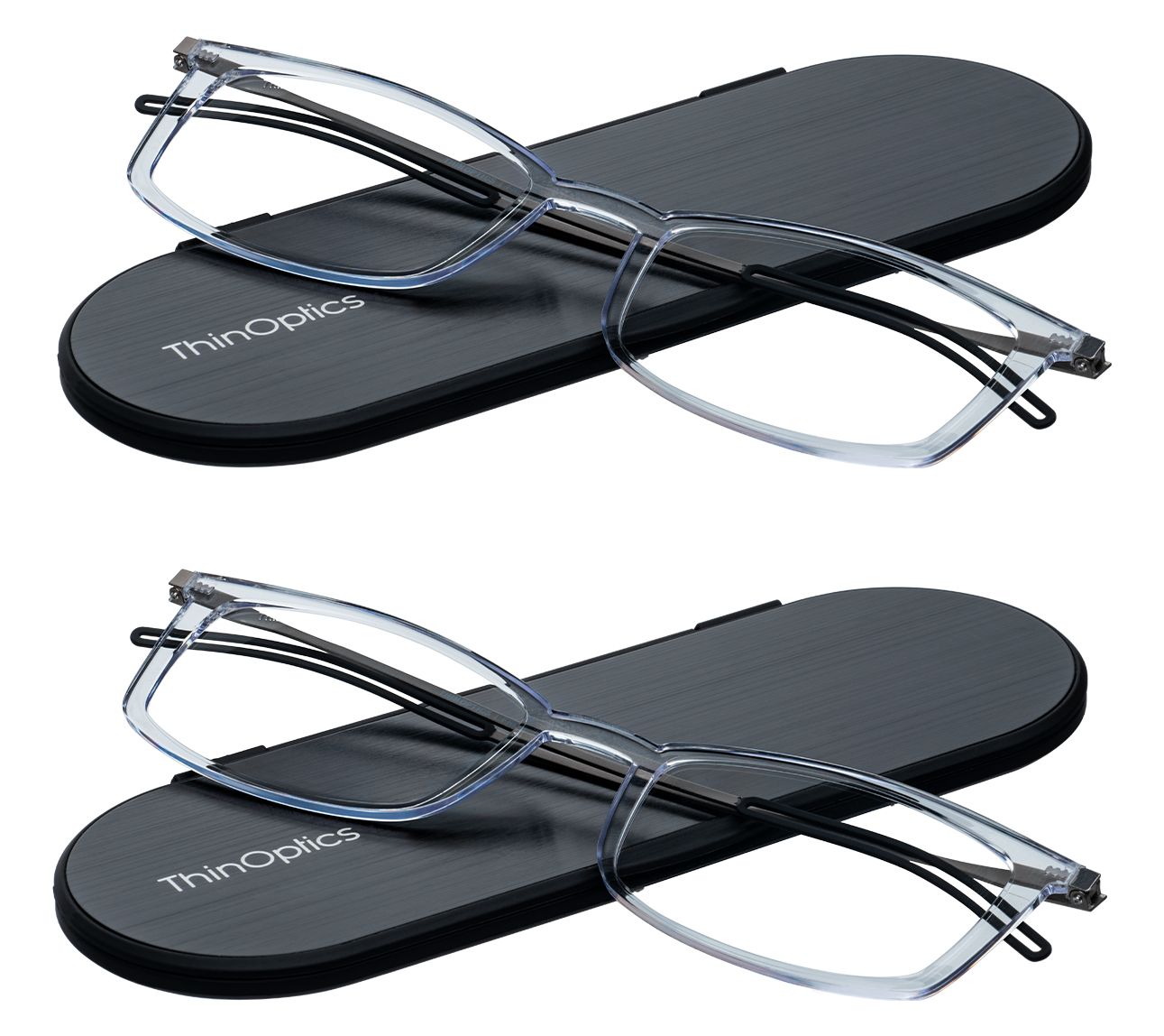 ThinOptics Set of 2 Full Frame Reading Glasses with Slim Cases
