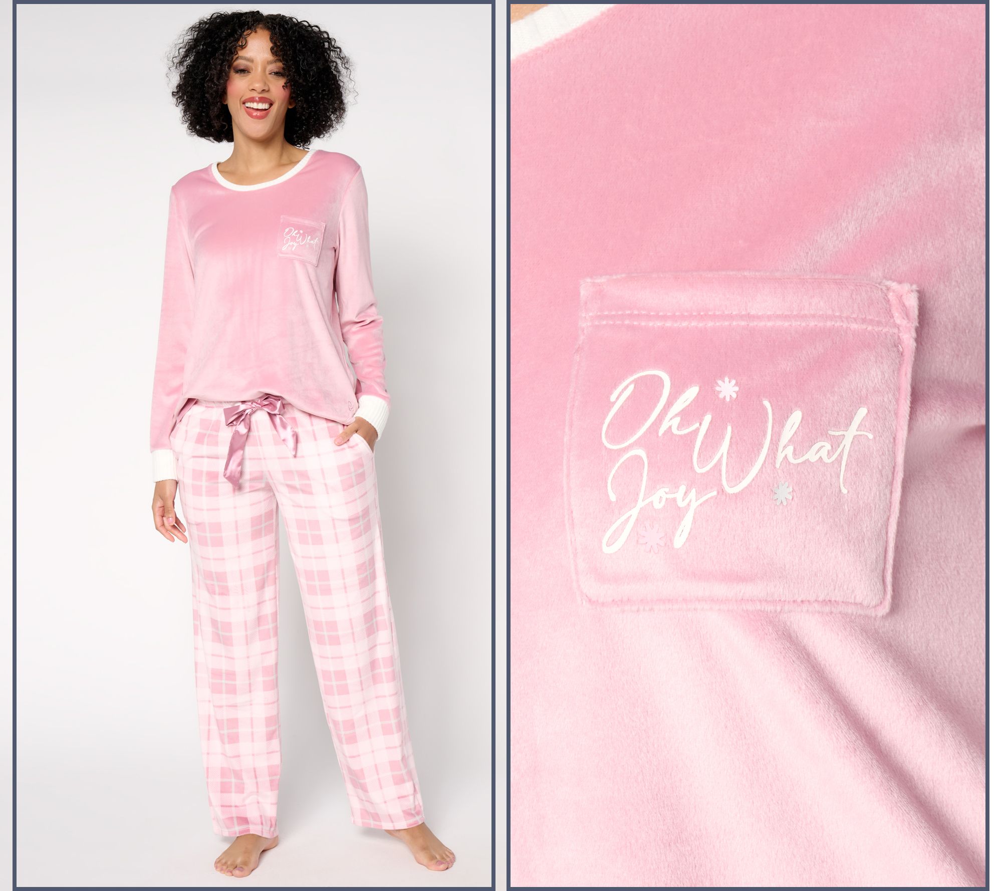 "As Is" Cuddl Duds Ultra Plush Velvet Fleece Pajama Set