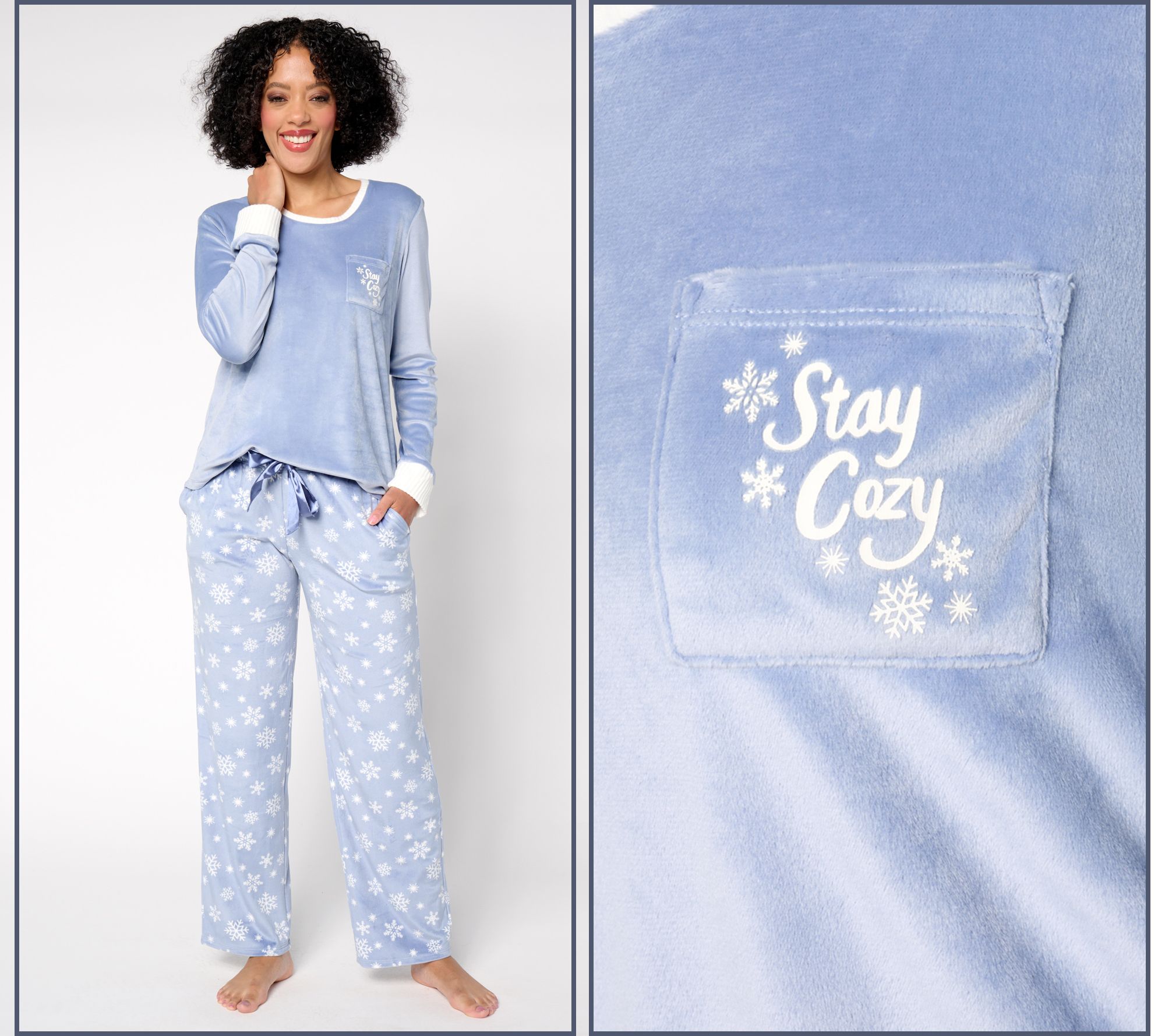 "As Is" Cuddl Duds Ultra Plush Velvet Fleece Pajama Set